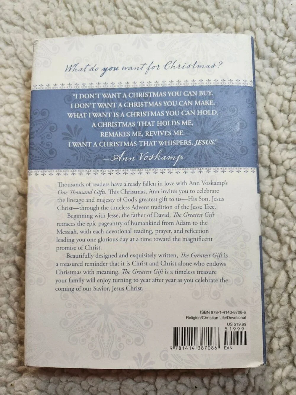 Ann Voskamp The Greatest Gift Hardcover Devotional Advent Christms 9781414387086 - Picture 13 of 13